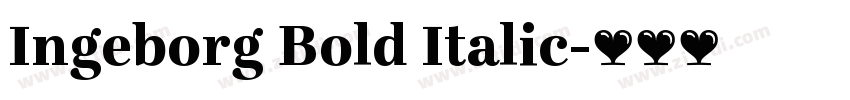 Ingeborg Bold Italic字体转换